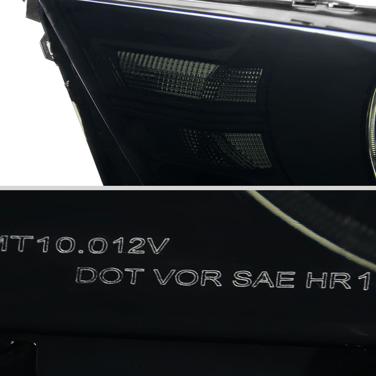 2010-2014 Ford Mustang Factory Style Headlights (Black Housing/Smoked Lens)