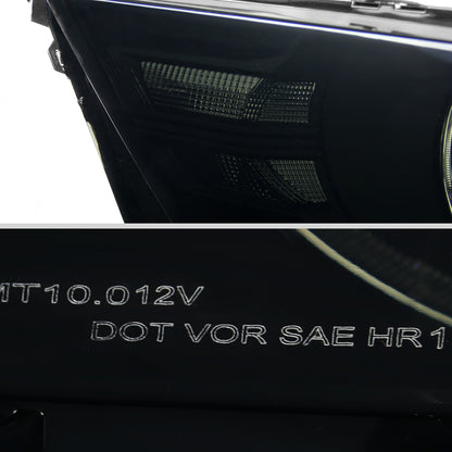 2010-2014 Ford Mustang Factory Style Headlights (Black Housing/Smoked Lens)