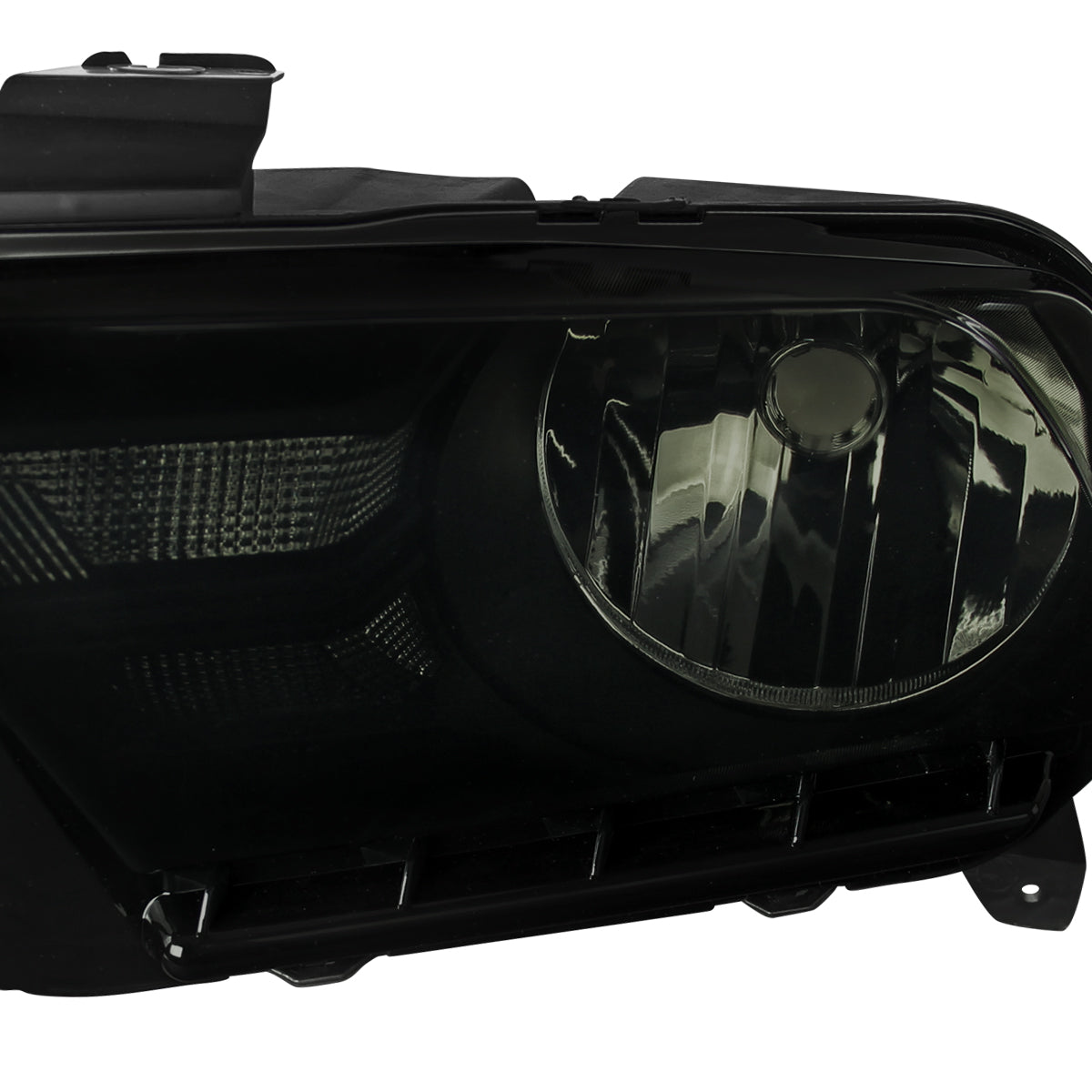 2010-2014 Ford Mustang Factory Style Headlights (Black Housing/Smoked Lens)