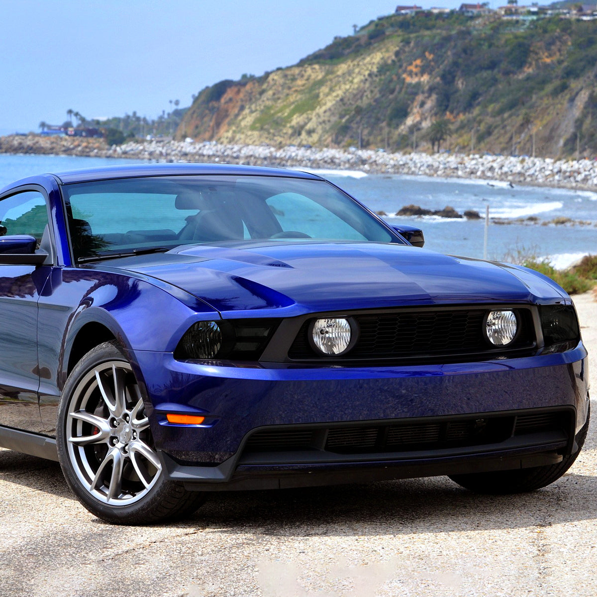 2010-2014 Ford Mustang Factory Style Headlights (Black Housing/Smoked Lens)