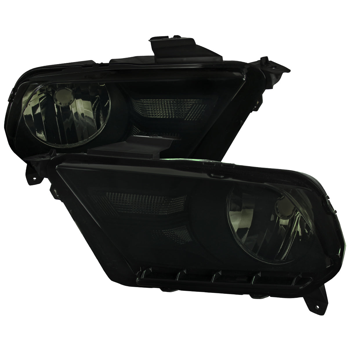 2010-2014 Ford Mustang Factory Style Headlights (Black Housing/Smoked Lens)