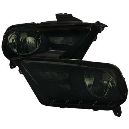 2010-2014 Ford Mustang Factory Style Headlights (Black Housing/Smoked Lens)