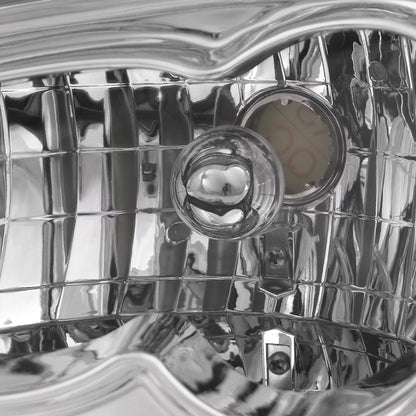 1994-1998 Ford Mustang Factory Style Headlights (Chrome Housing/Clear Lens)