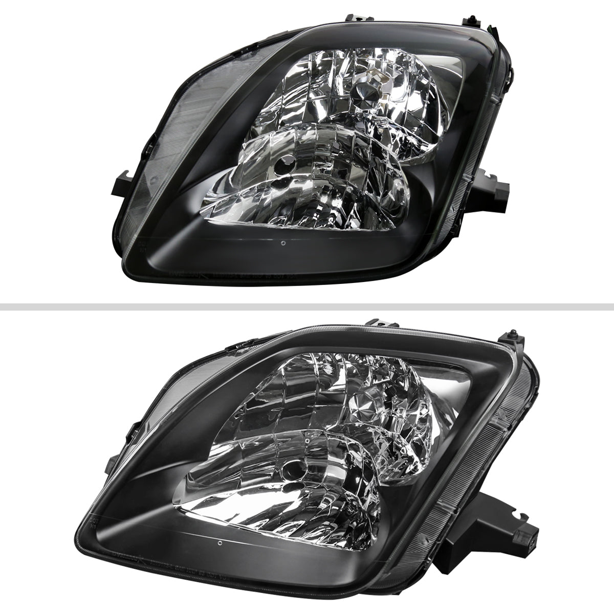 1997-2001 Honda Prelude Factory Style Headlights (Matte Black Housing/Clear Lens)