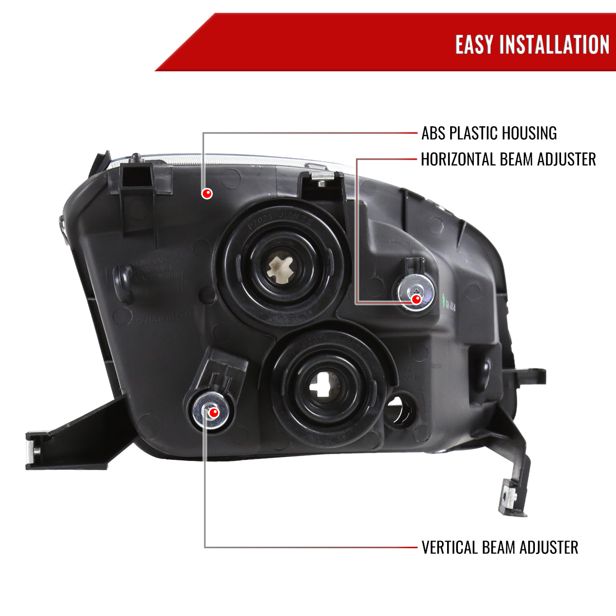 1997-2001 Honda Prelude Factory Style Headlights (Matte Black Housing/Clear Lens)
