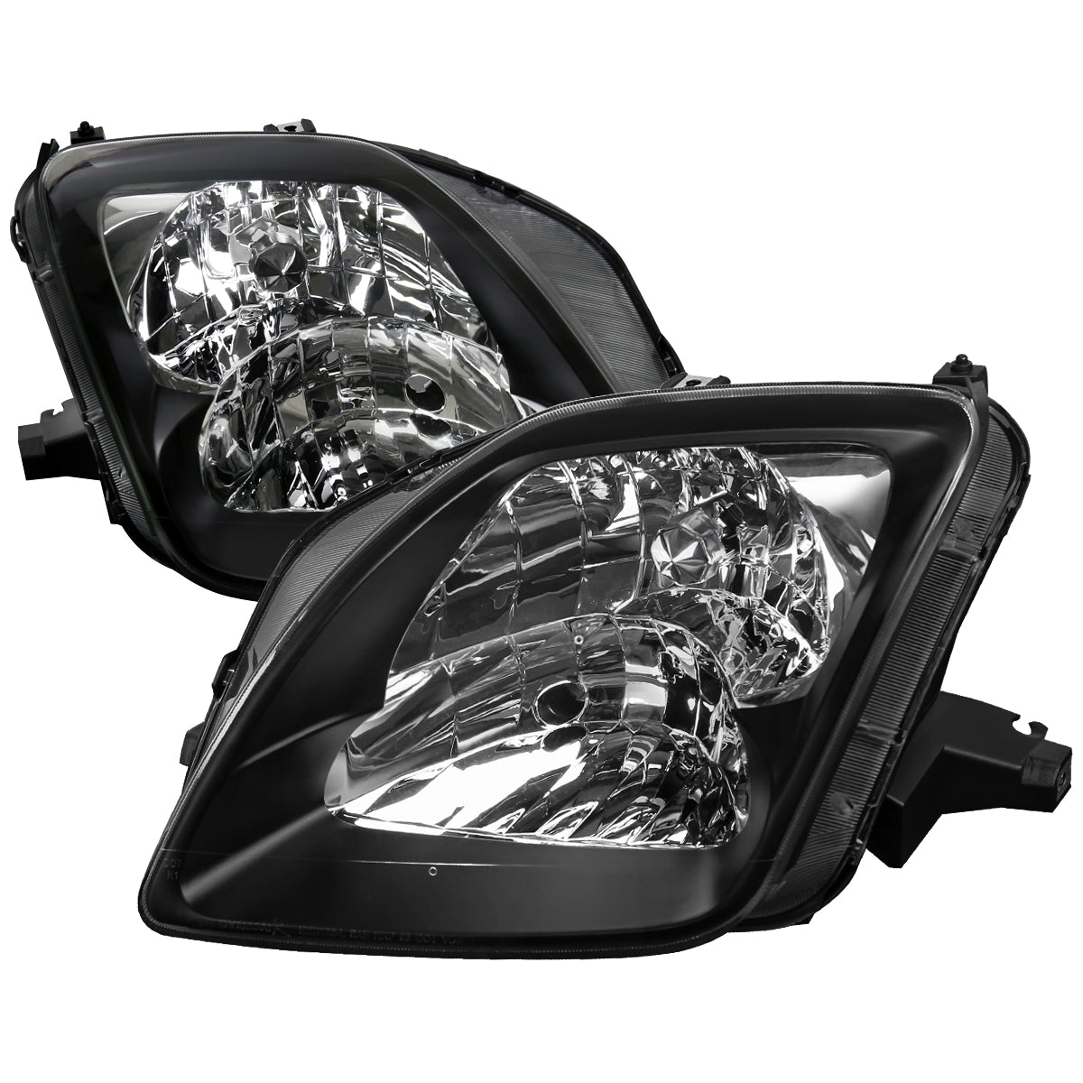 1997-2001 Honda Prelude Factory Style Headlights (Matte Black Housing/Clear Lens)