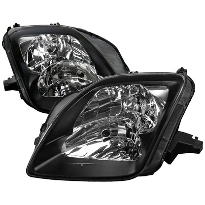 1997-2001 Honda Prelude Factory Style Headlights (Matte Black Housing/Clear Lens)