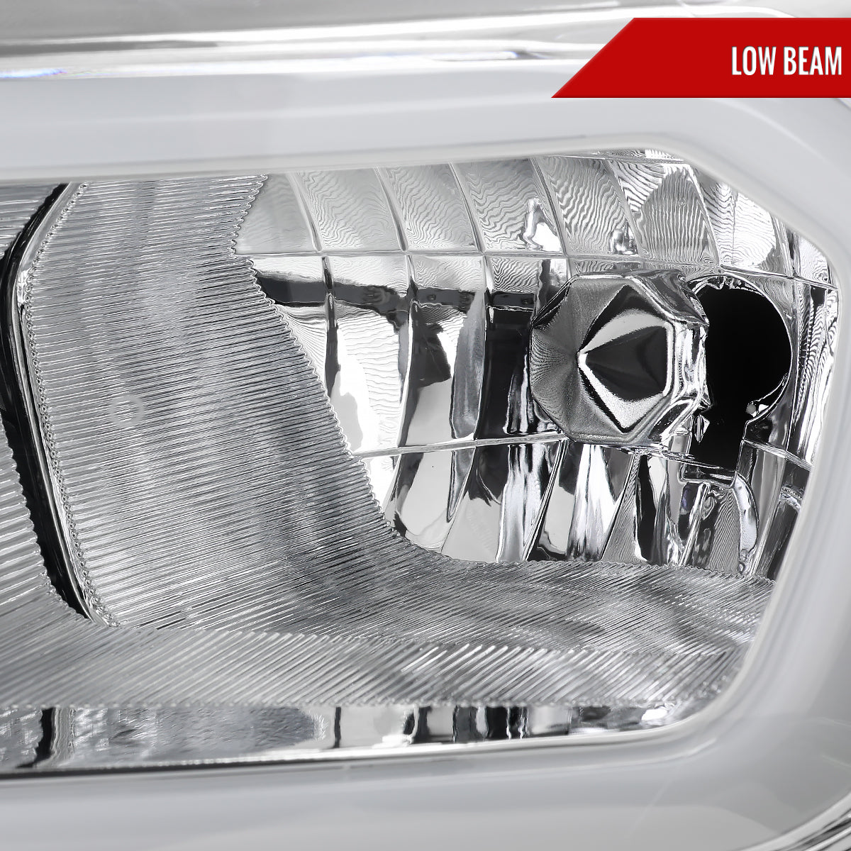 2019-2023 Ford Ranger XL XLT Factory Style Replacement Headlights with LED Bar Turn Signal (Chrome Housing / Clear Lens)