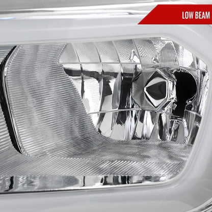 2019-2023 Ford Ranger XL XLT Factory Style Replacement Headlights with LED Bar Turn Signal (Chrome Housing / Clear Lens)