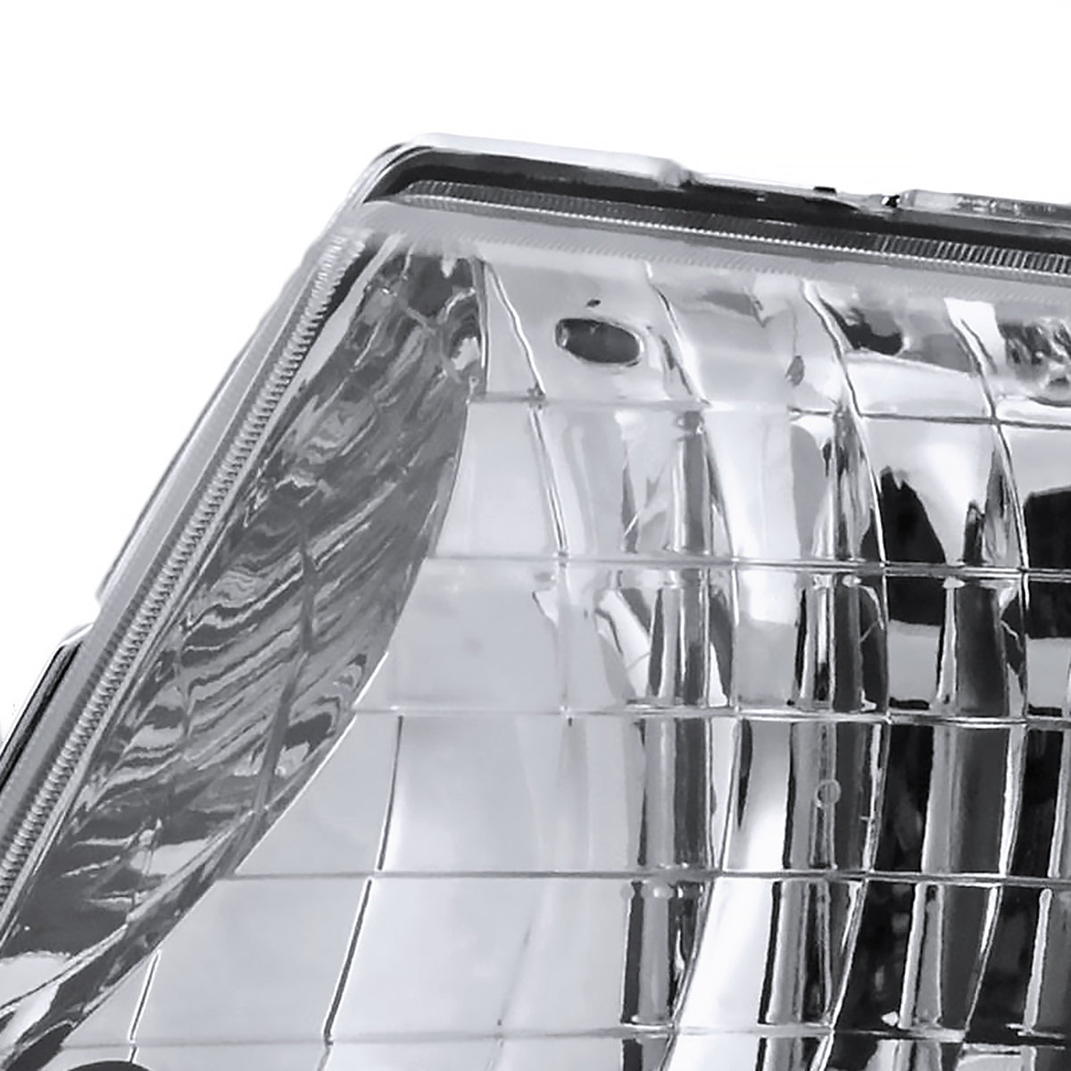 1998-2000 Ford Ranger Factory Style Crystal Headlights (Chrome Housing/Clear Lens)