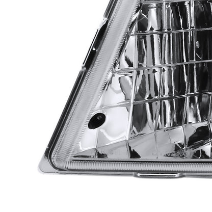 1998-2000 Ford Ranger Factory Style Crystal Headlights (Chrome Housing/Clear Lens)