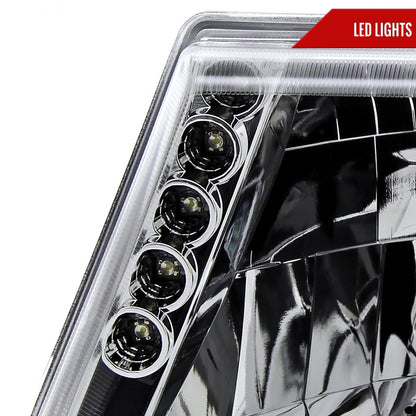 1998-2000 Ford Ranger Factory Style Headlights (Chrome Housing/Clear Lens)