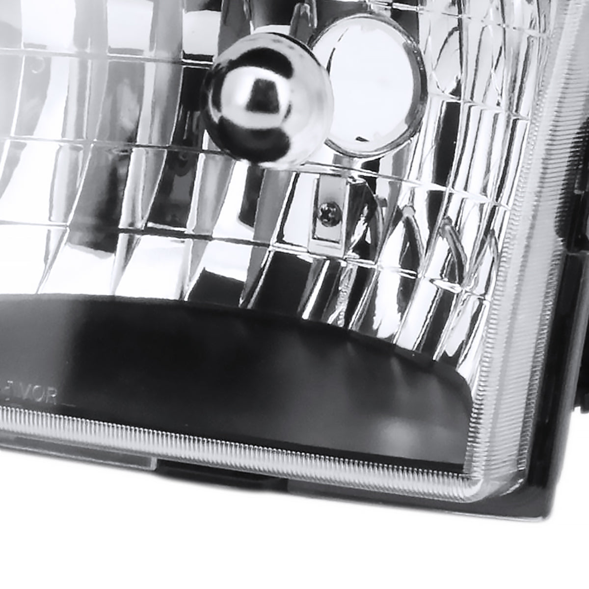 1998-2000 Ford Ranger Factory Style Crystal Headlights (Matte Black Housing/Clear Lens)