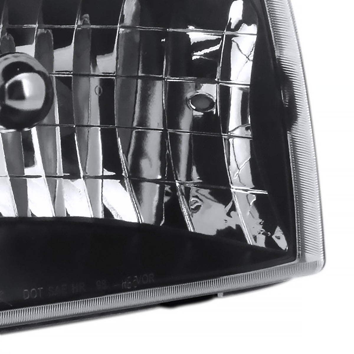 1998-2000 Ford Ranger Factory Style Crystal Headlights (Matte Black Housing/Clear Lens)