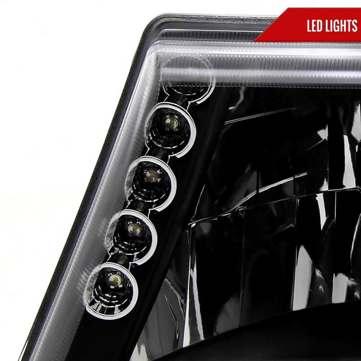 1998-2000 Ford Ranger Factory Style Headlights (Matte Black Housing/Clear Lens)