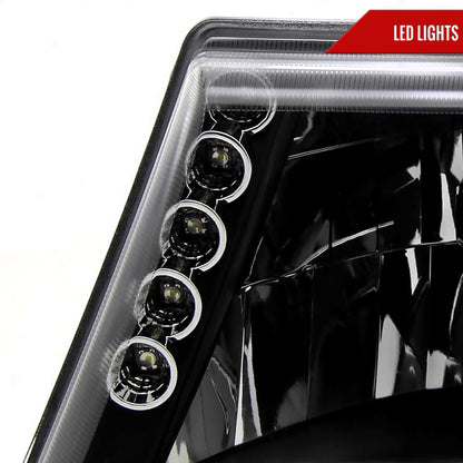 1998-2000 Ford Ranger Factory Style Headlights (Matte Black Housing/Clear Lens)