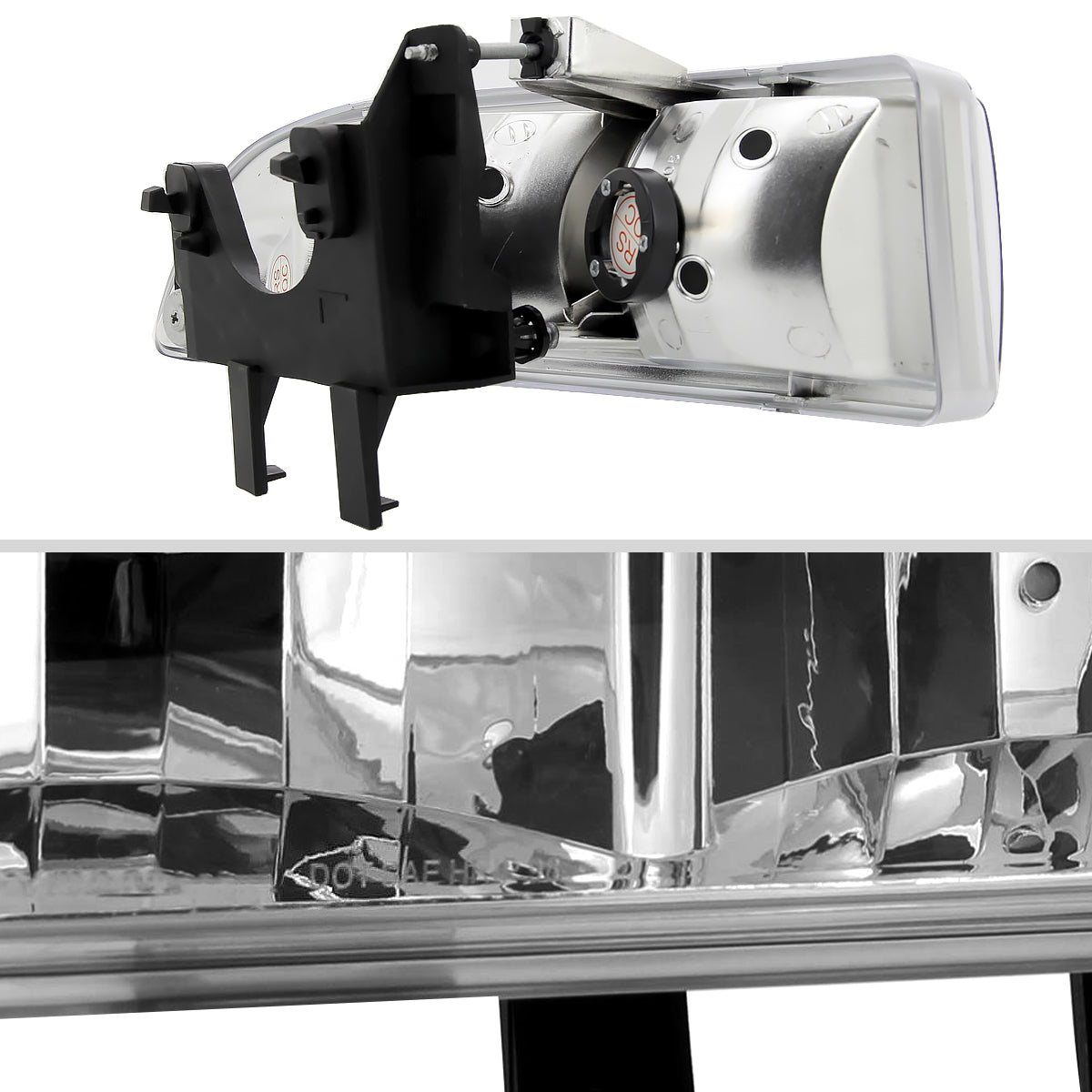 1998-2004 Chevrolet S10/Blazer Factory Style Headlights (Chrome Housing/Clear Lens)
