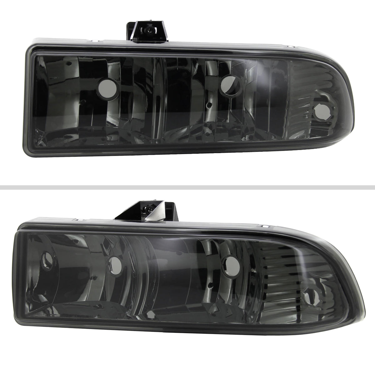 1998-2004 Chevrolet S10/Blazer Factory Style Headlights (Chrome Housing/Smoked Lens)