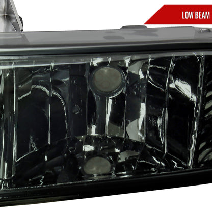 1998-2004 Chevrolet S10/Blazer Factory Style Headlights (Chrome Housing/Smoked Lens)