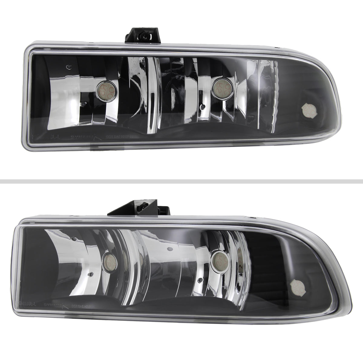 1998-2004 Chevrolet S10/Blazer Factory Style Headlights (Matte Black Housing/Clear Lens)