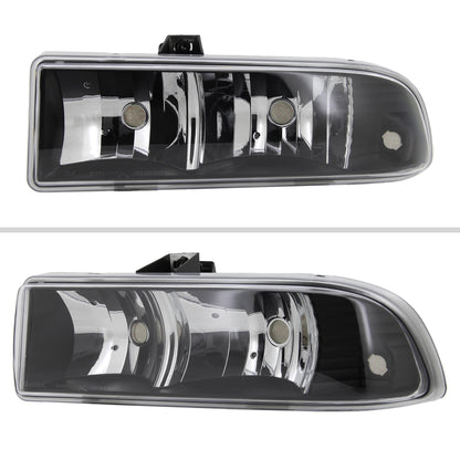 1998-2004 Chevrolet S10/Blazer Factory Style Headlights (Matte Black Housing/Clear Lens)