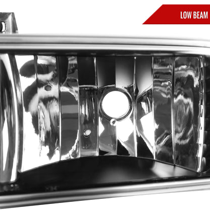1998-2004 Chevrolet S10/Blazer Factory Style Headlights (Matte Black Housing/Clear Lens)