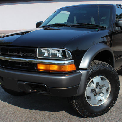 1998-2004 Chevrolet S10/Blazer Factory Style Headlights (Matte Black Housing/Clear Lens)