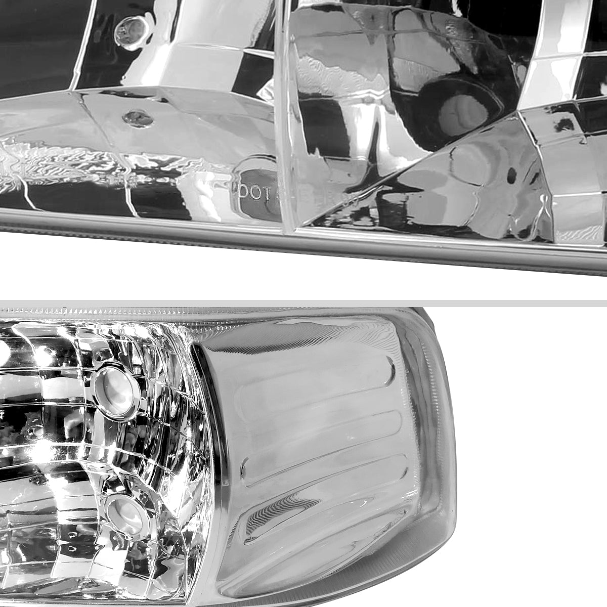 1999-2006 Chevrolet Silverado/Tahoe/Suburban Factory Style Headlights (Chrome Housing/Clear Lens)
