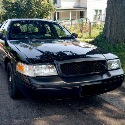 1998-2011 Ford Crown Victoria Factory Style Headlights (Chrome Housing/Clear Lens)