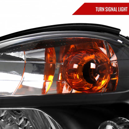2002-2003 Subaru Impreza OEM Replacement Headlights (Matte Black Housing/Clear Lens)