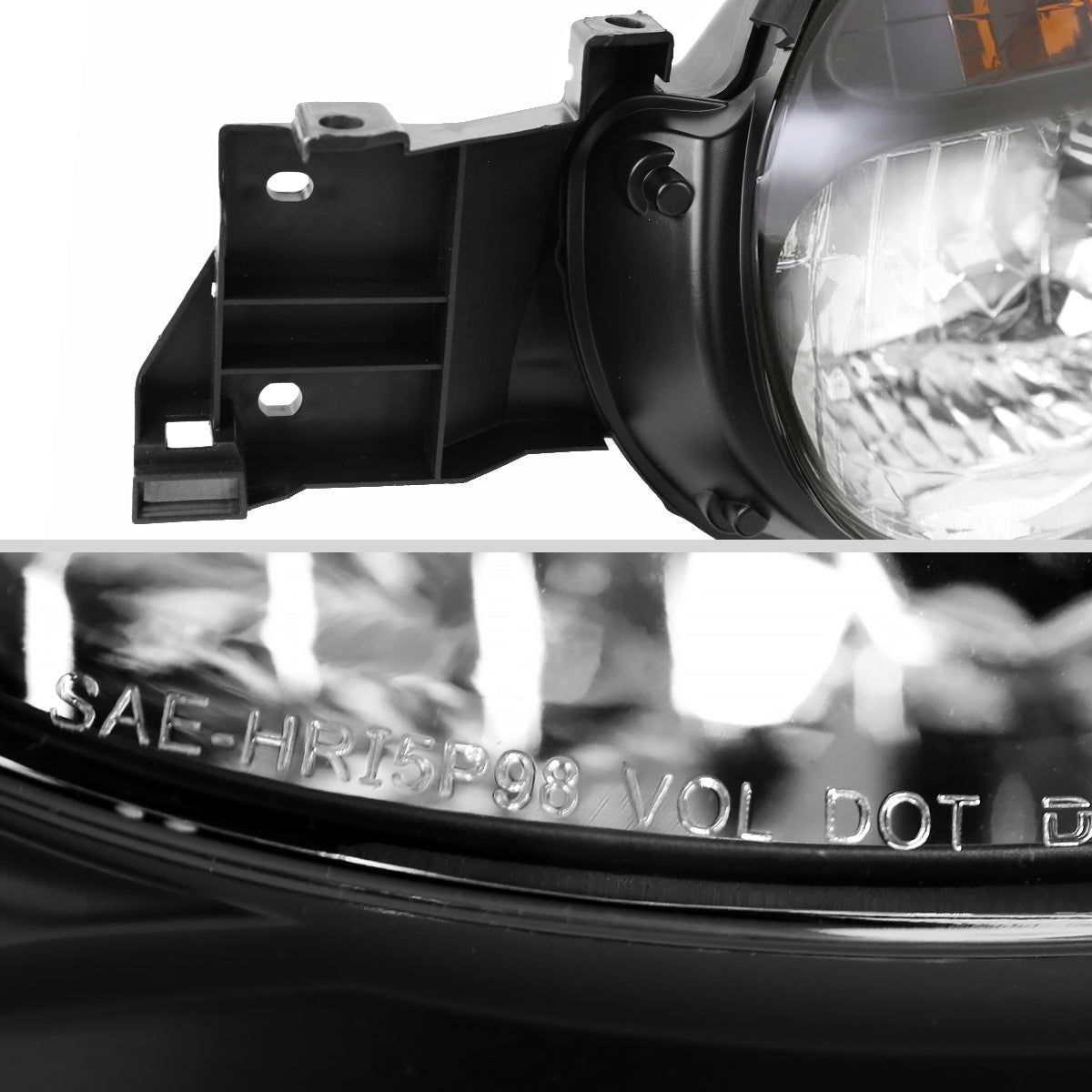 2002-2003 Subaru Impreza OEM Replacement Headlights (Matte Black Housing/Clear Lens)