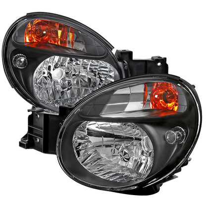 2002-2003 Subaru Impreza OEM Replacement Headlights (Matte Black Housing/Clear Lens)