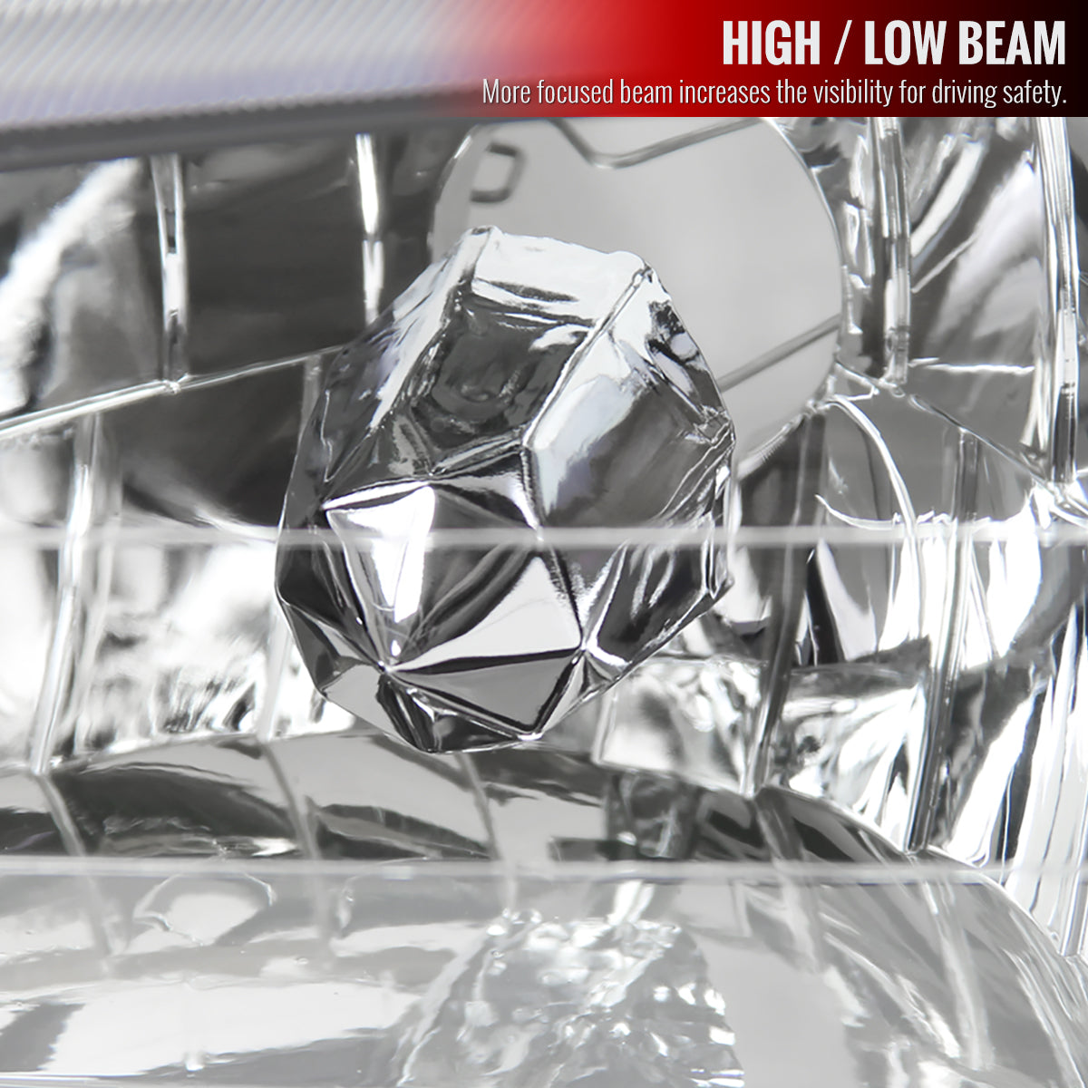 1995-2001 Subaru Impreza Factory Style Crystal Headlights (Matte Black Housing/Clear Lens)