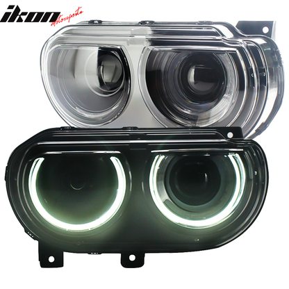 Fits 08-14 Dodge Challenger Headlights w/ Sequentail Dual Beam