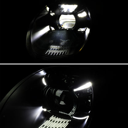 2009-2013 Porsche 911 997.2 LED Projector w/ DRL Headlights (Matte Black Housing / Glossy Black Accents / Clear Lens)