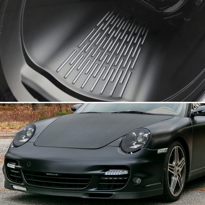 2009-2013 Porsche 911 997.2 LED Projector w/ DRL Headlights (Matte Black Housing / Glossy Black Accents / Clear Lens)