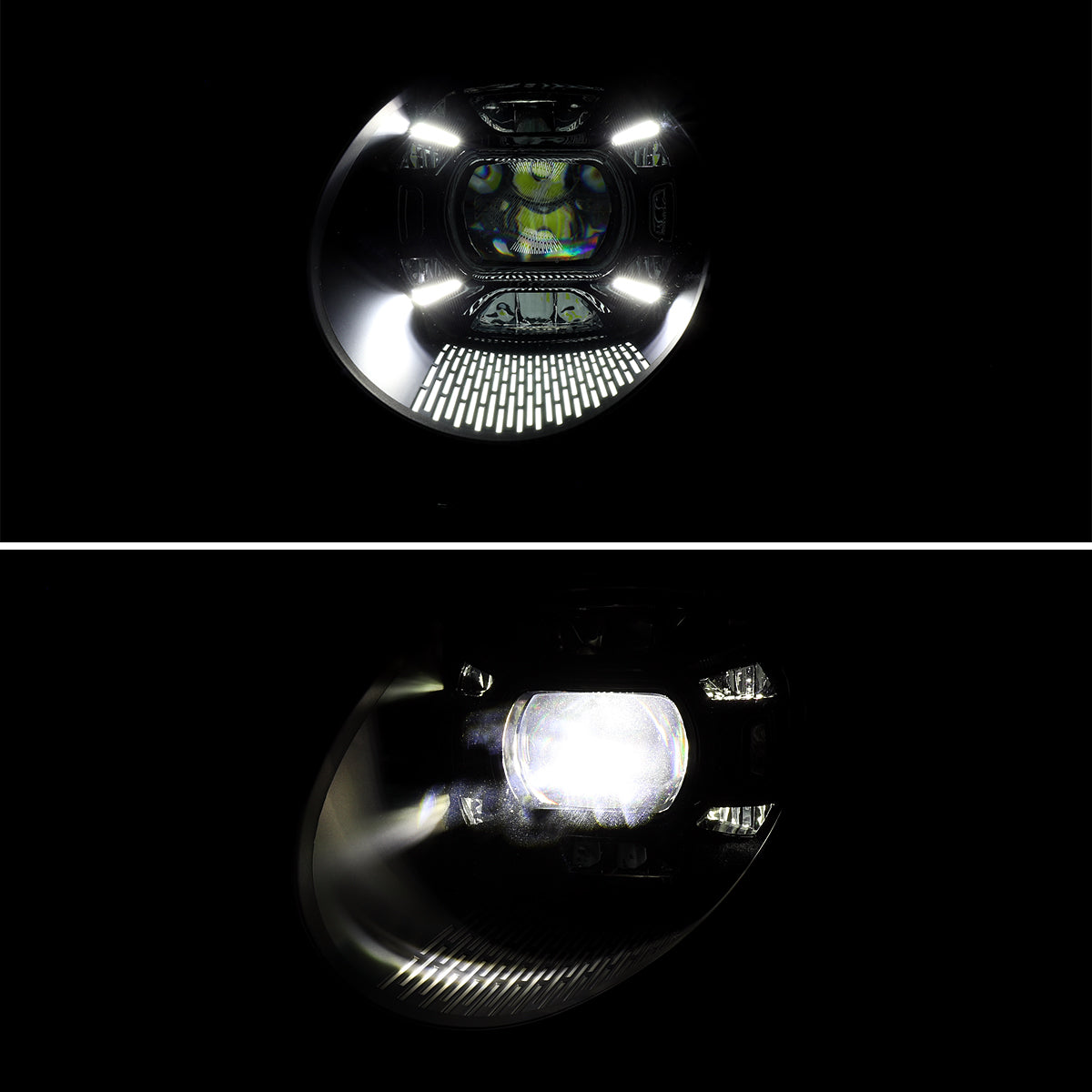 2012-2018 Porsche 911 991 LED Projector w/ DRL Headlights (Matte Black housing / Glossy Black Accents / Clear Lens)