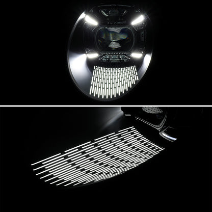 2012-2018 Porsche 911 991 LED Projector w/ DRL Headlights (Matte Black housing / Glossy Black Accents / Clear Lens)