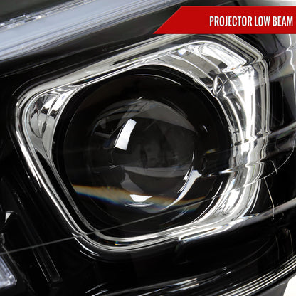 2008-2011 Mercedes Benz W204 C-Class Switchback Sequential Full LED Projector Headlights (Matte Black Housing/Clear Lens)