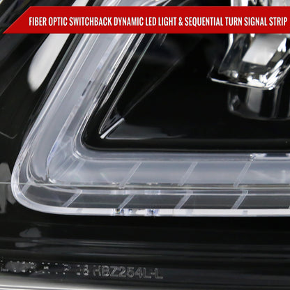 2008-2011 Mercedes Benz W204 C-Class Switchback Sequential Full LED Projector Headlights (Matte Black Housing/Clear Lens)