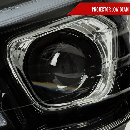 2008-2011 Mercedes Benz W204 C-Class Switchback Sequential Full LED Projector Headlights (Matte Black Housing/Smoked Lens)
