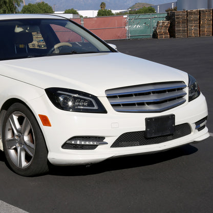 2008-2011 Mercedes Benz W204 C-Class Switchback Sequential Full LED Projector Headlights (Matte Black Housing/Smoked Lens)