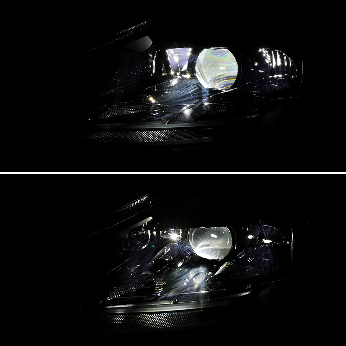 2008-2010 Porsche Cayenne 957 LED Projector w/ DRL Headlights (Matte Black Housing / Glossy Black Accents / Clear Lens)
