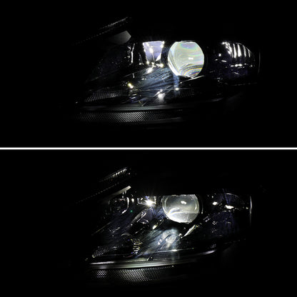 2008-2010 Porsche Cayenne 957 LED Projector w/ DRL Headlights (Matte Black Housing / Glossy Black Accents / Clear Lens)