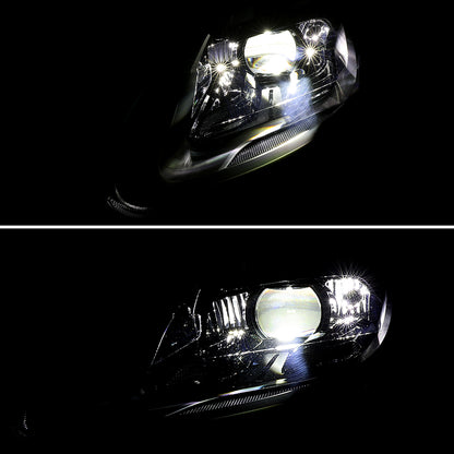 2011-2014 Porsche Cayenne 958.1 Matrix Style LED Porjector w/ LED DRL Headlights (Matte Black Housing / Glossy Black Accents / Clear Lens)