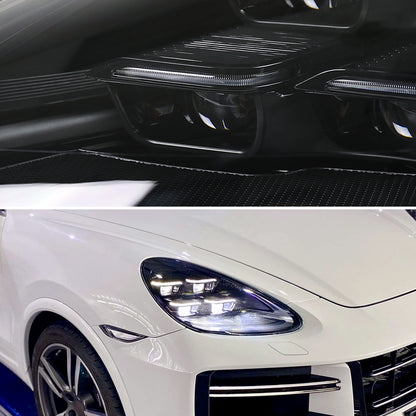 2011-2014 Porsche Cayenne 958.1 LED Projector w/ DRL Headlights (Matte Black Housing / Glossy Black Accents / Clear Lens)