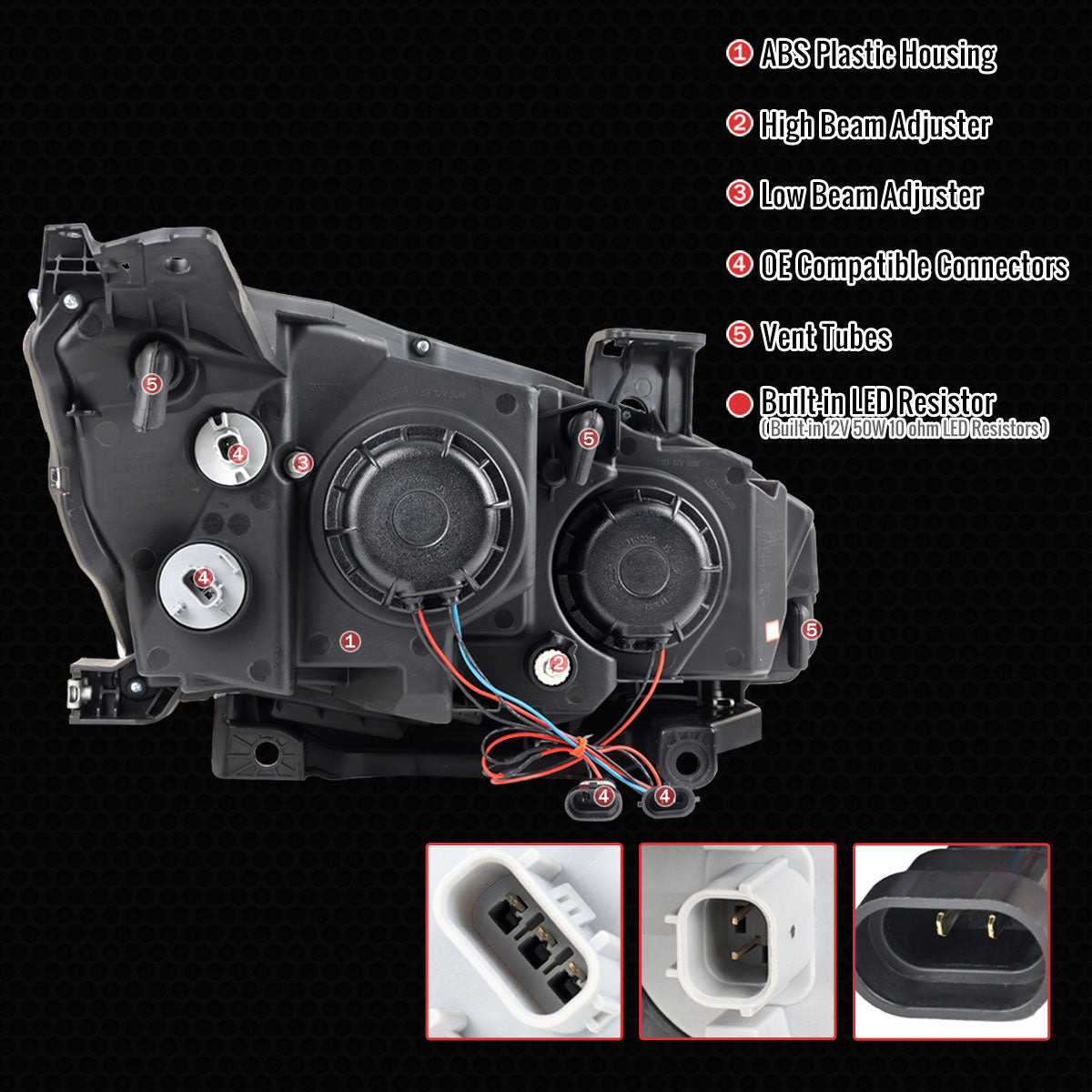 2016-2021 Honda Civic Full LED Projector Headlights w/ Switchback LED Sequential Turn Signals DRL Parking Strip (Matte Black Housing  / Clear Lens)