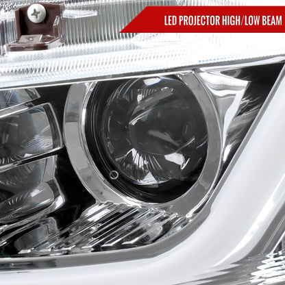2016-2021 Honda Civic LED Headlights w/ LED Switchback Sequential Turn Signal (Chrome Housing/Clear Lens)