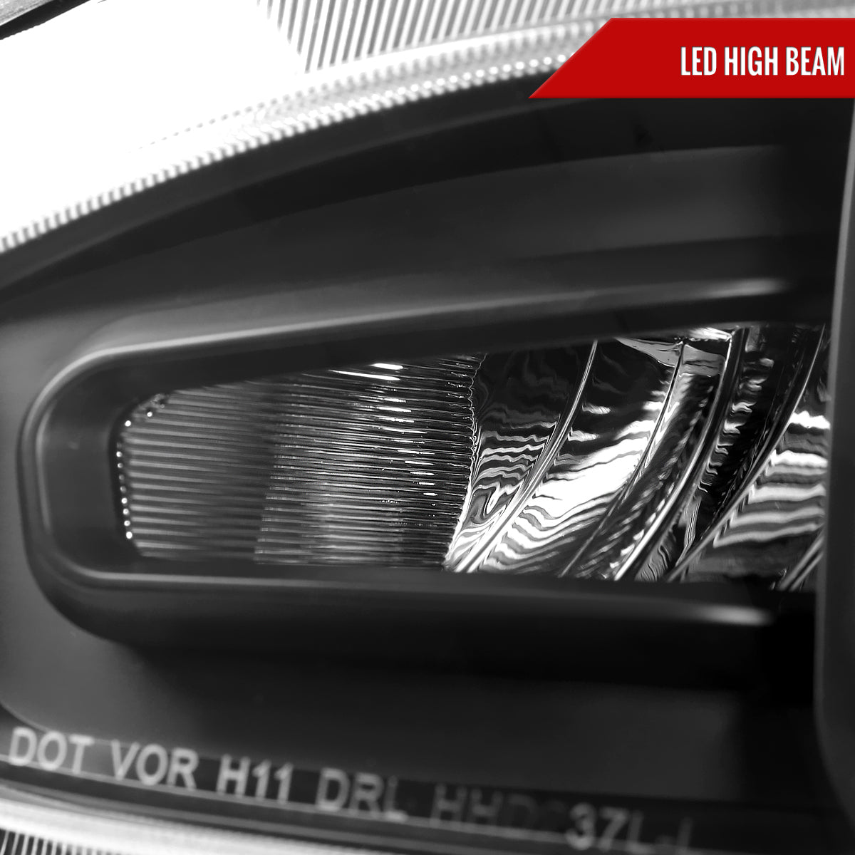 2016-2021 Honda Civic LED Headlights w/ LED Switchback Sequential Turn Signal (Matte Black Housing/Clear Lens)