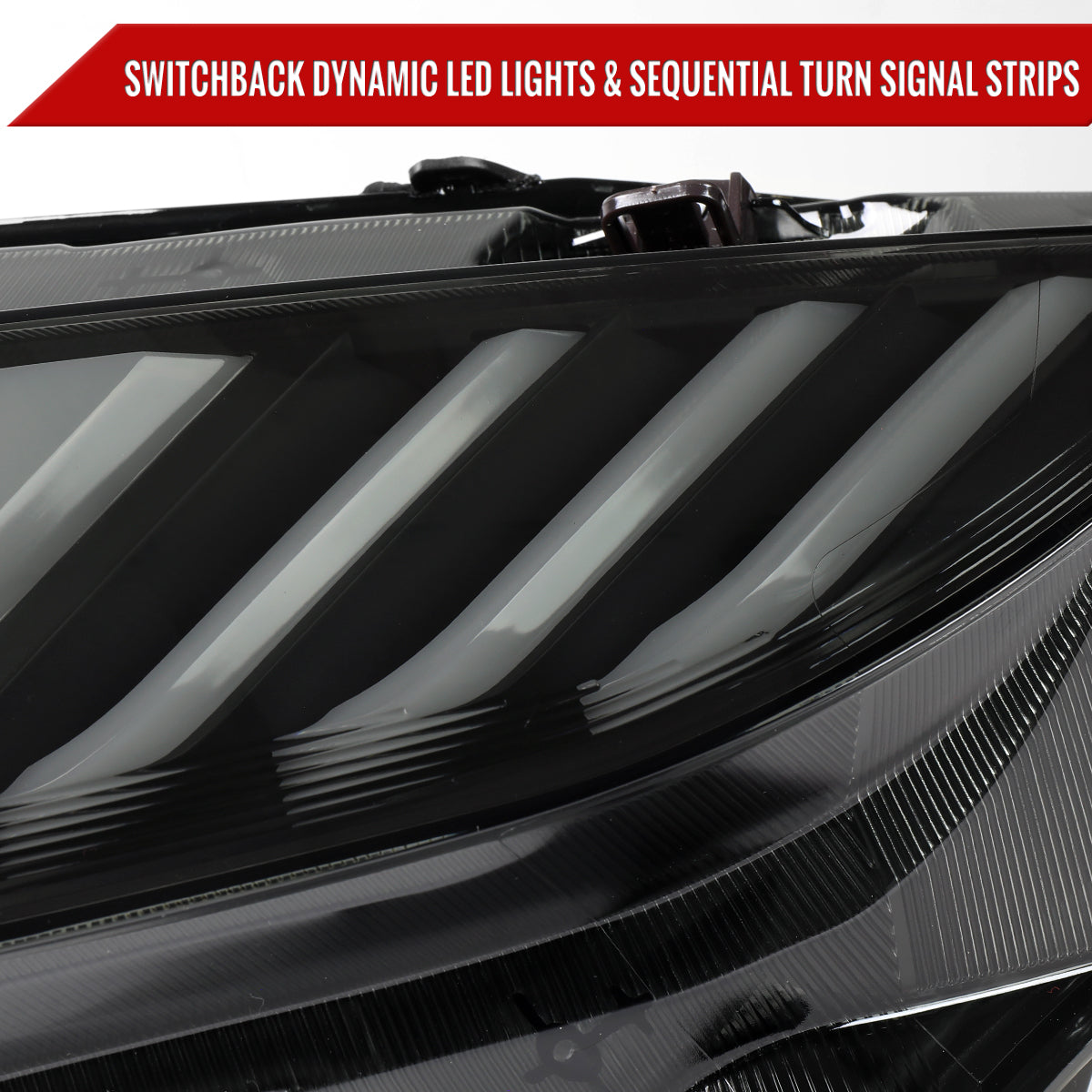 2016-2021 Honda Civic LED Headlights w/ LED Switchback Sequential Turn Signal (Matte Black Housing/Smoked Lens)